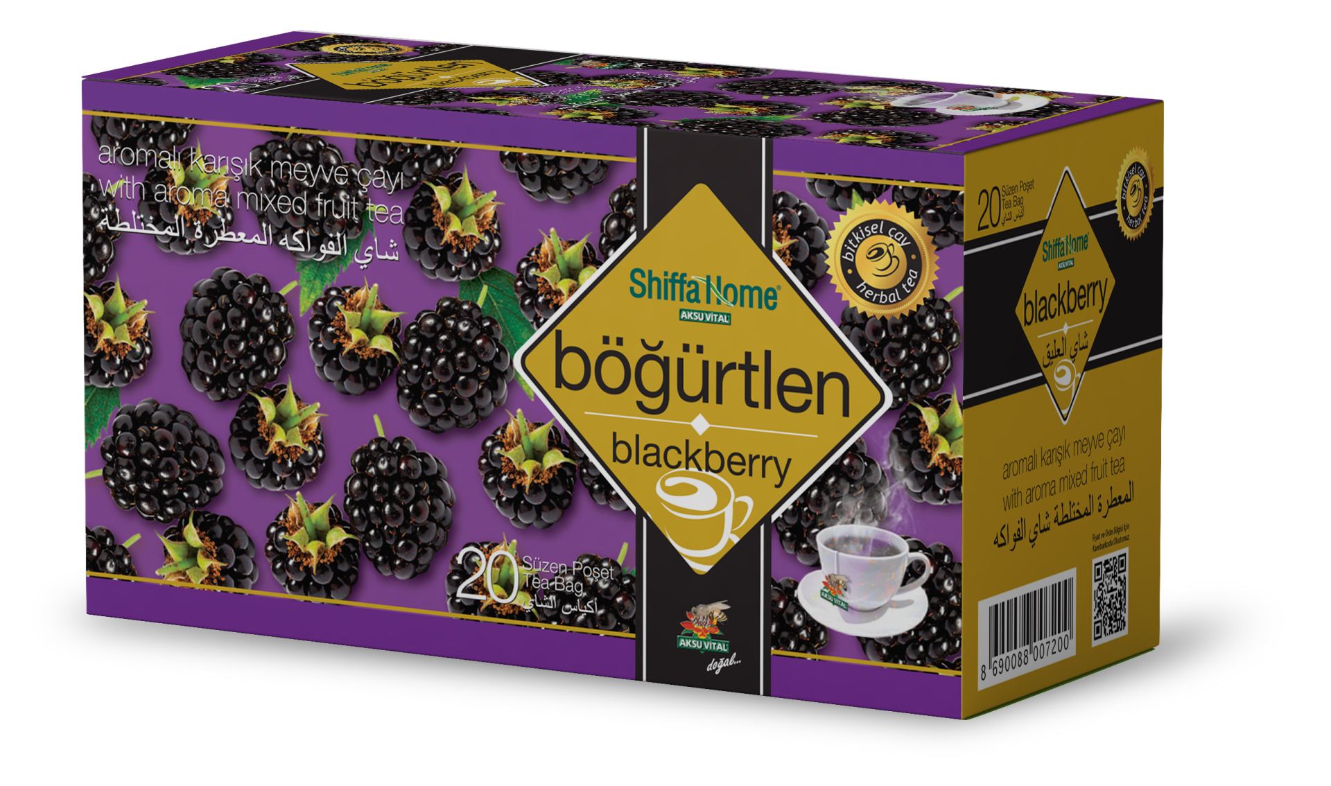 Böğürtlen Aromalı Karışık Meyve Çayı 20 Adet
