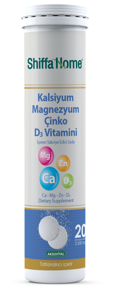 Kalsiyum Magnezyum Çinko D3 Vitaminli 20 Tablet
